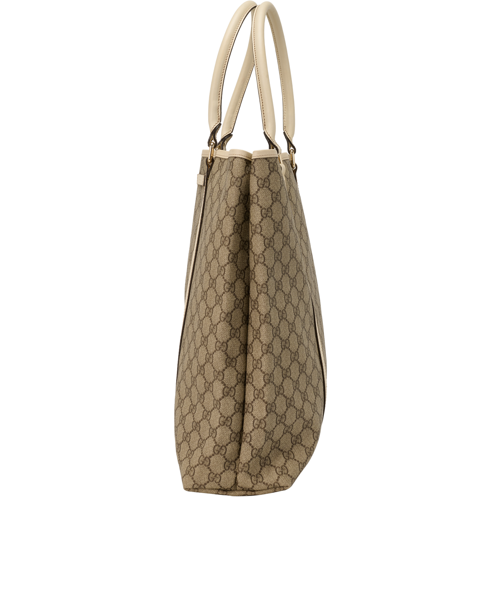 Joy Vertical Tote, &pound;390, Handbags, Beige/Cream, Canvas, Bottom view